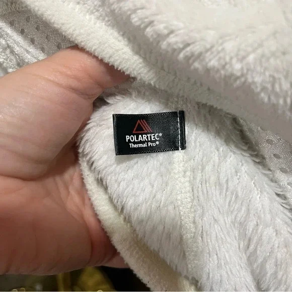 PATAGONIA ~ Women’s White Cream Retool Snap Pullover Polartec Fleece Sweater - Picture 7 of 12